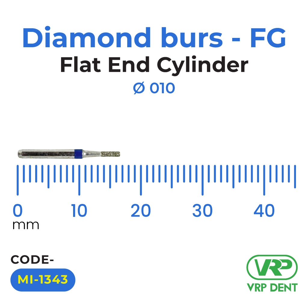 Diamond burs - FG Flat End Cylinder 1 pc. MI-1343