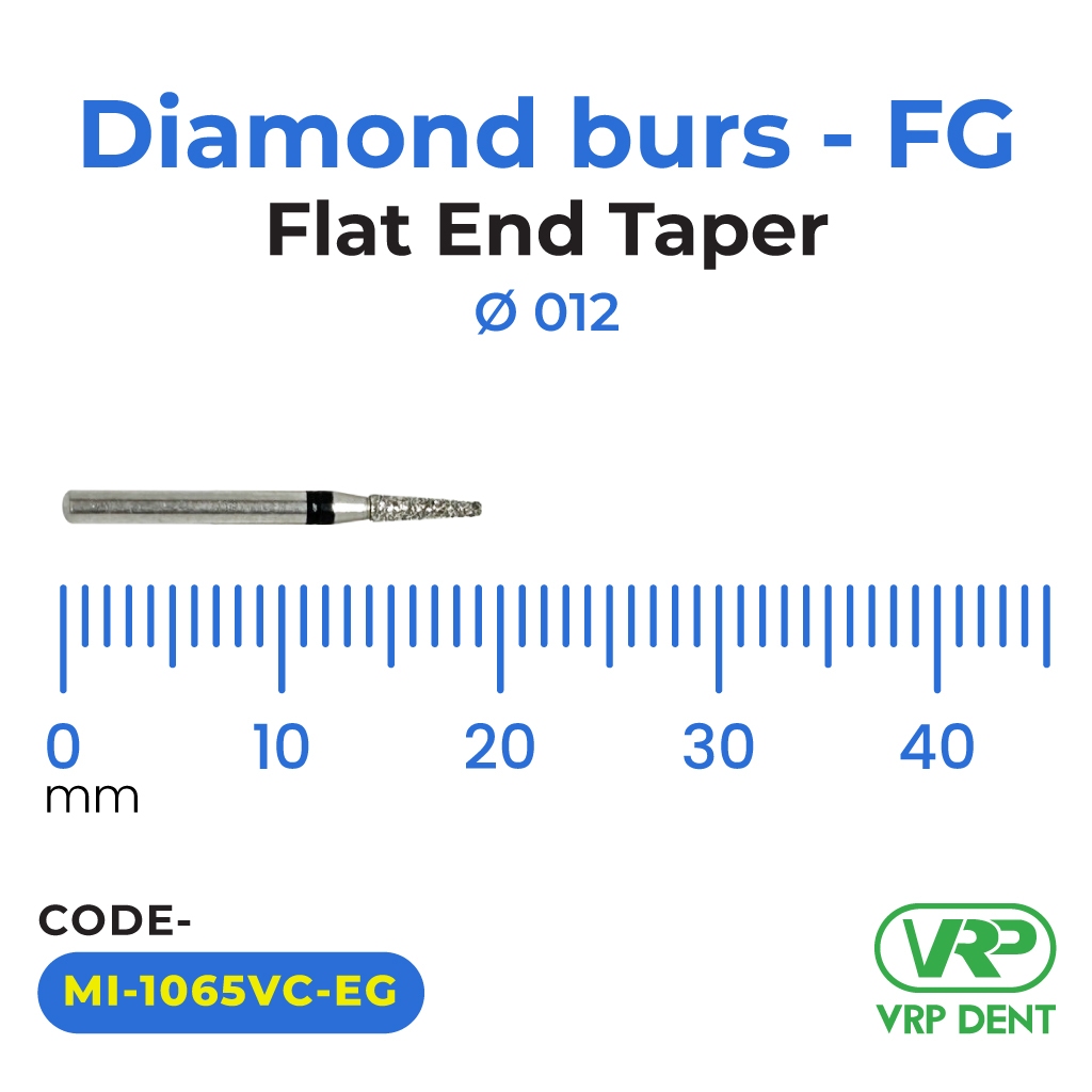 Diamond burs - FG Flat End Taper 1 pc. MI-1065VC/EG