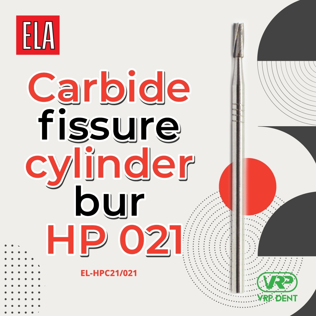 Carbide fissure cylinder bur HP 1 pc. EL-HPC21/021 - Image 4