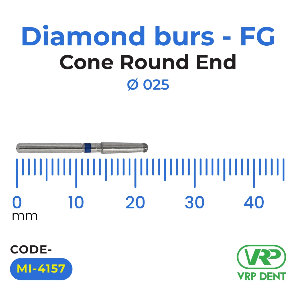 Diamond burs - FG Cone Round End 1 pc. MI-4157