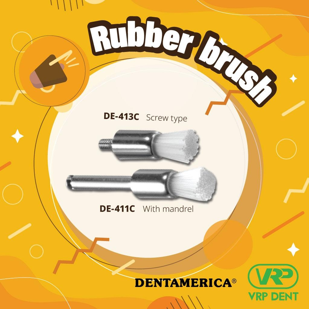 Rubber brush 12pcs./pack DE-411C - Image 2