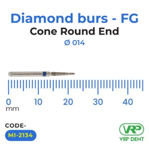 Diamond burs – FG Cone Round End 1 pc. MI-2134