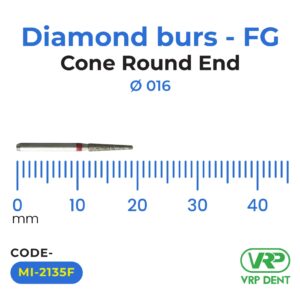 Diamond burs – FG Cone Round End 1 pc. MI-2135F