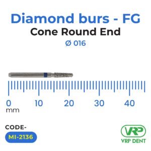 Diamond burs – FG Cone Round End 1 pc. MI-2136