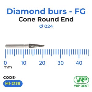 Diamond burs – FG Cone Round End 1 pc. MI-2138