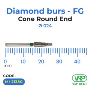 Diamond burs – FG Cone Round End 1 pc. MI-2138G