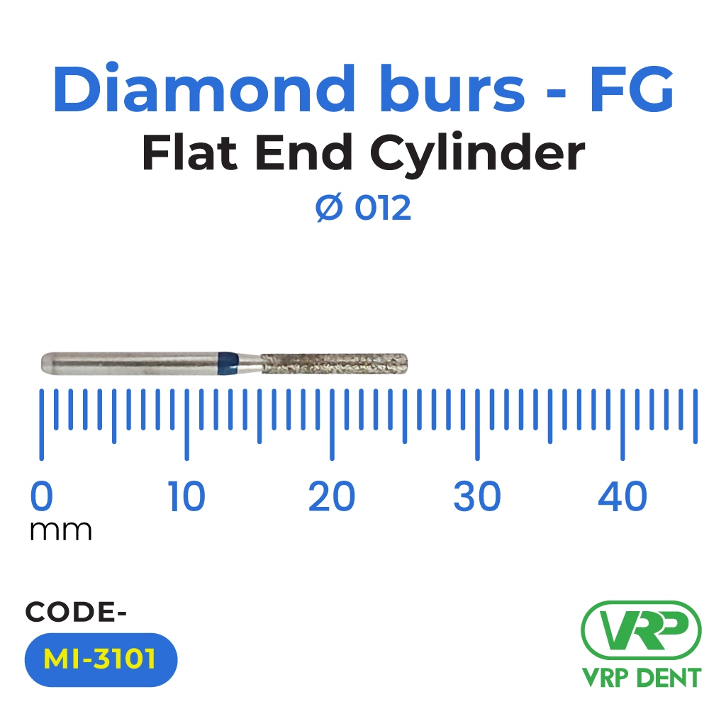 Diamond burs - FG Flat End Cylinder 1 pc. MI-3101
