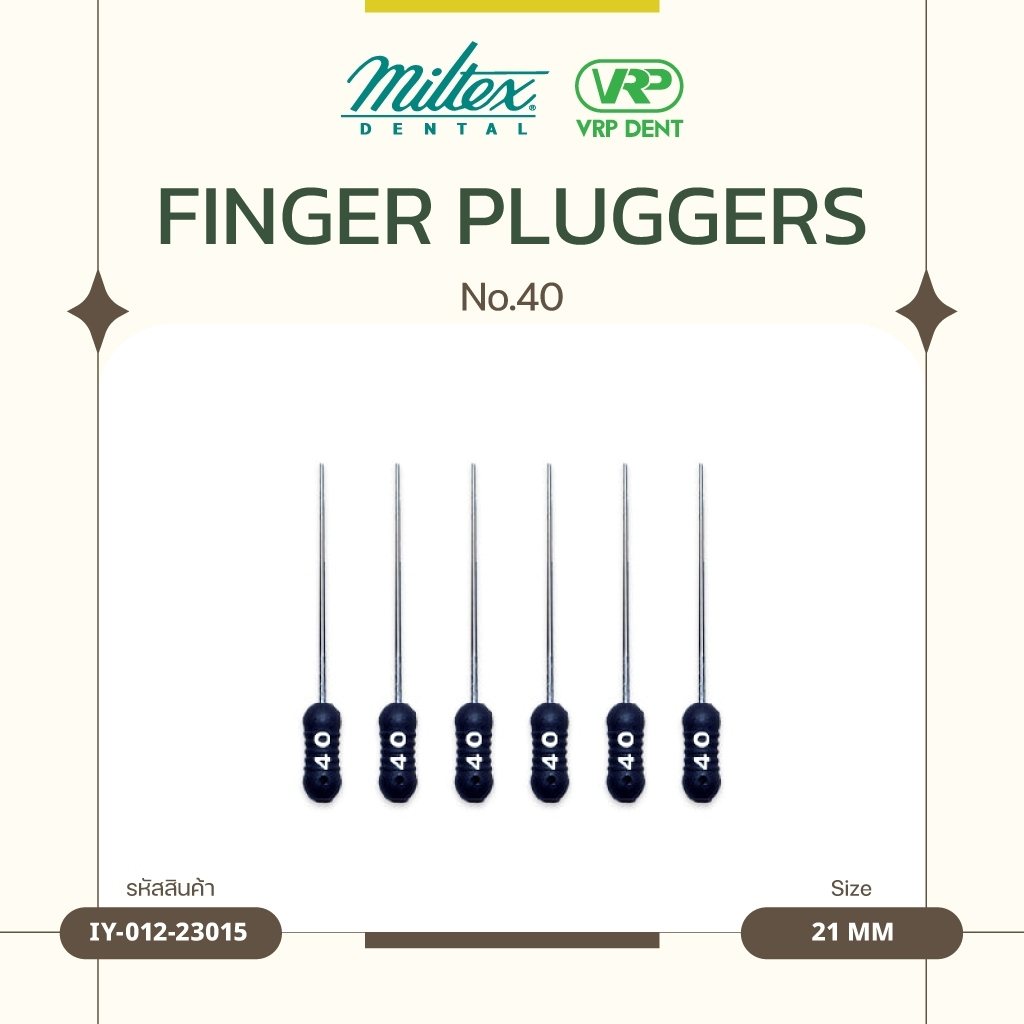 Finger Pluggers 21 mm. no. 40 6 pcs. IY-012-23015