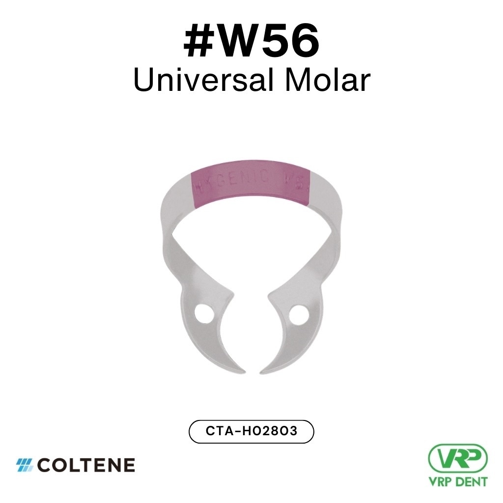 HySolate Dental Dam Clamps Fiesta WINGLESS, Matte, Color Coded #W56 CTA-H02803