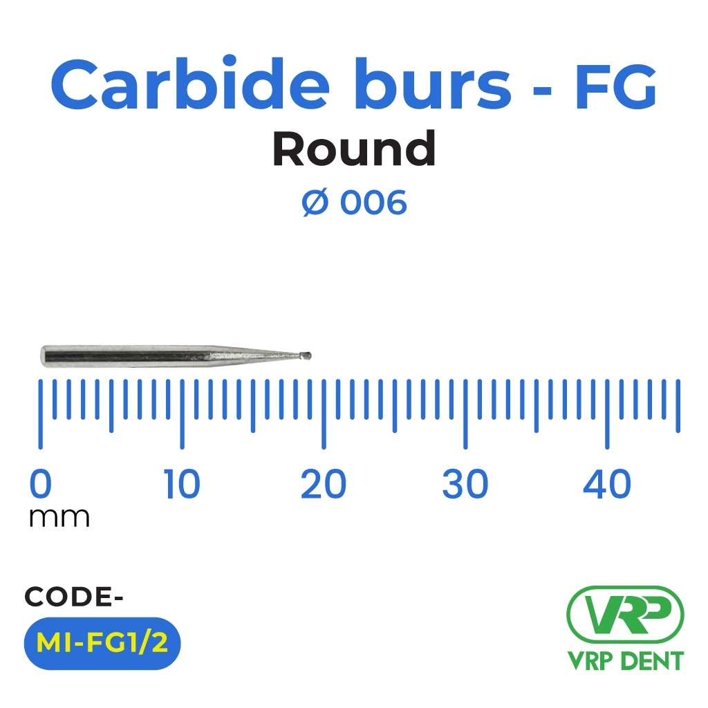 Carbide burs – FG Round MI-FG1/2