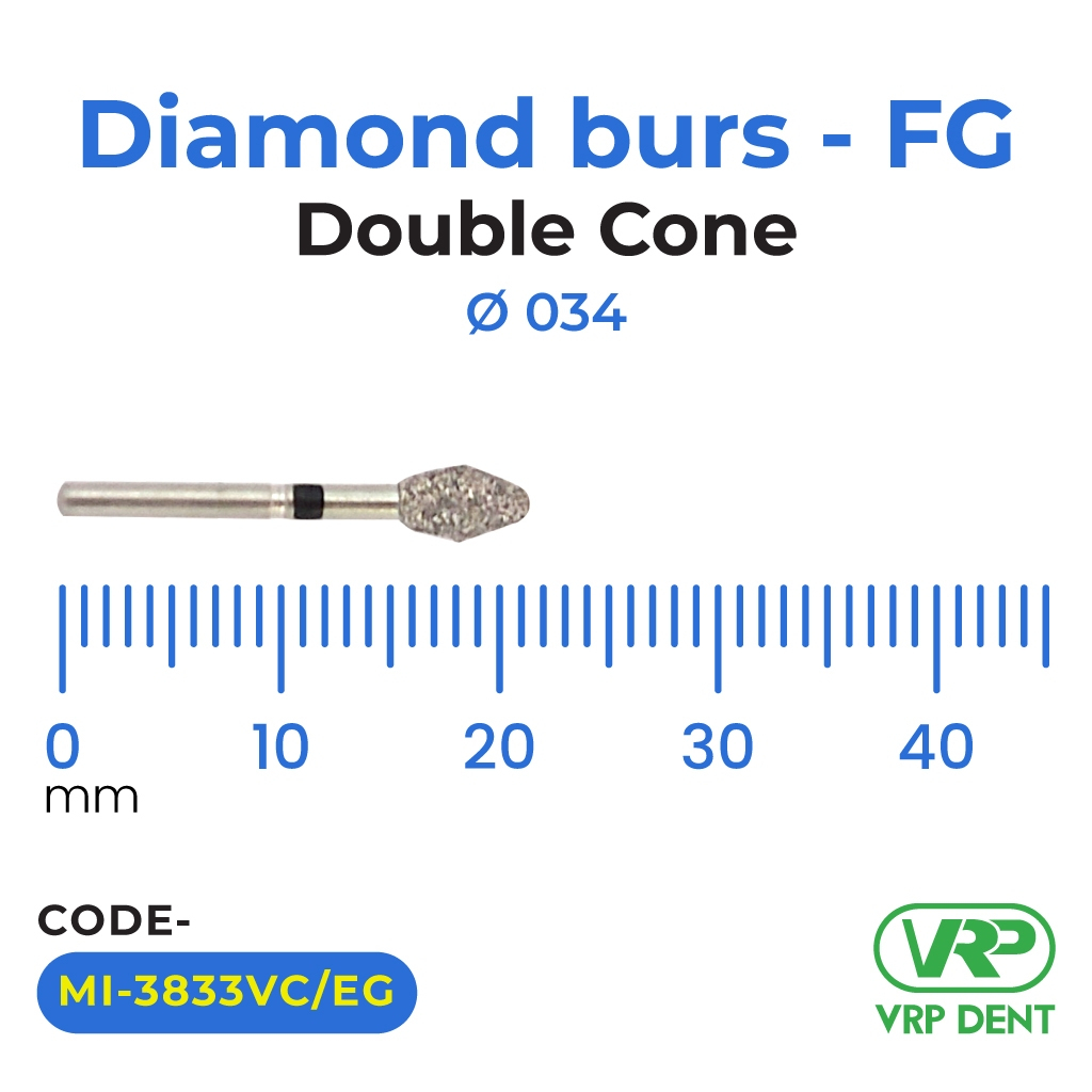 Diamond burs – FG Double Cone 1 pc. 034 MI-3833VC/EG