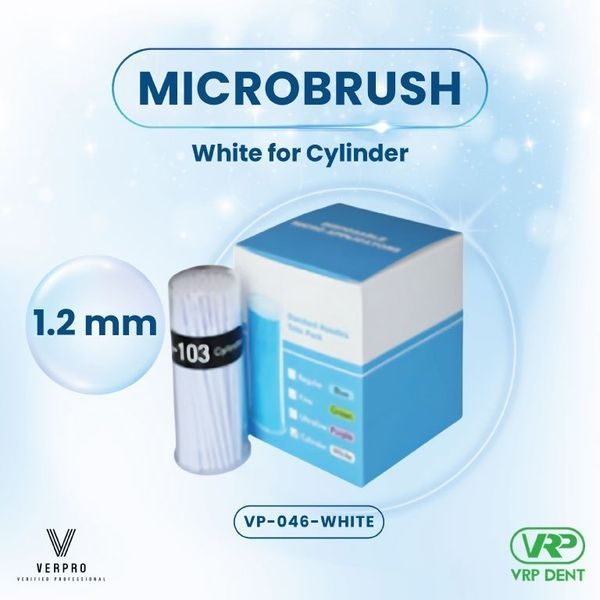 Verpro Microbrush White for cylinder  1.2 mm