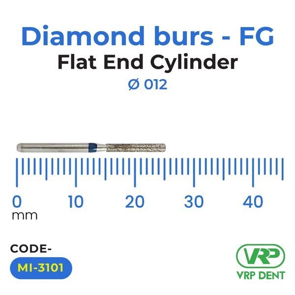 Microdont Diamond burs – FG Flat End Cylinder 1 pc. 012