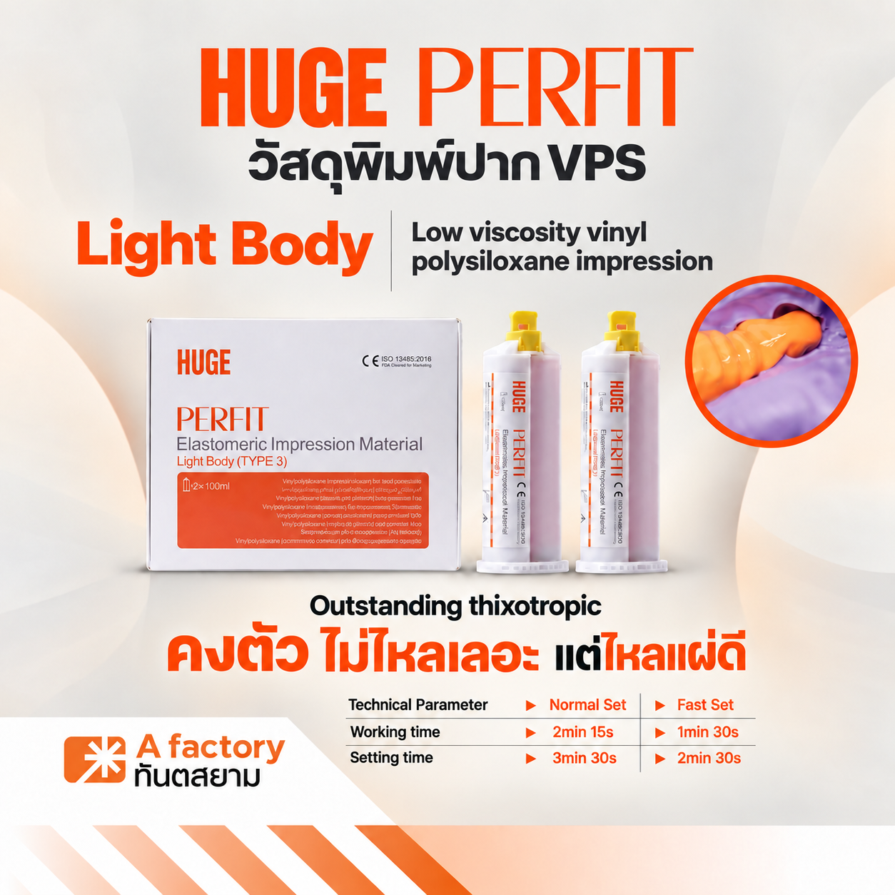 HUGE PERFIT Light body Fastset (Dispenser- Mix)